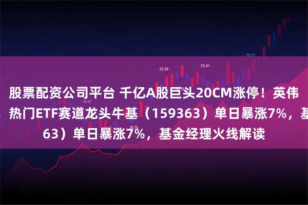 股票配资公司平台 千亿A股巨头20CM涨停！英伟达再创历史新高！热门ETF赛道龙头牛基（159363）单日暴涨7%，基金经理火线解读